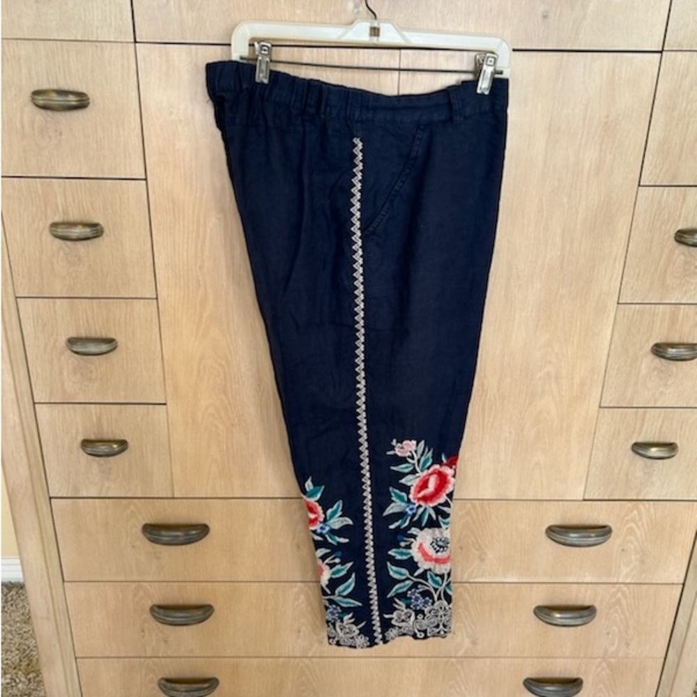 Johnny Was embroidered pants